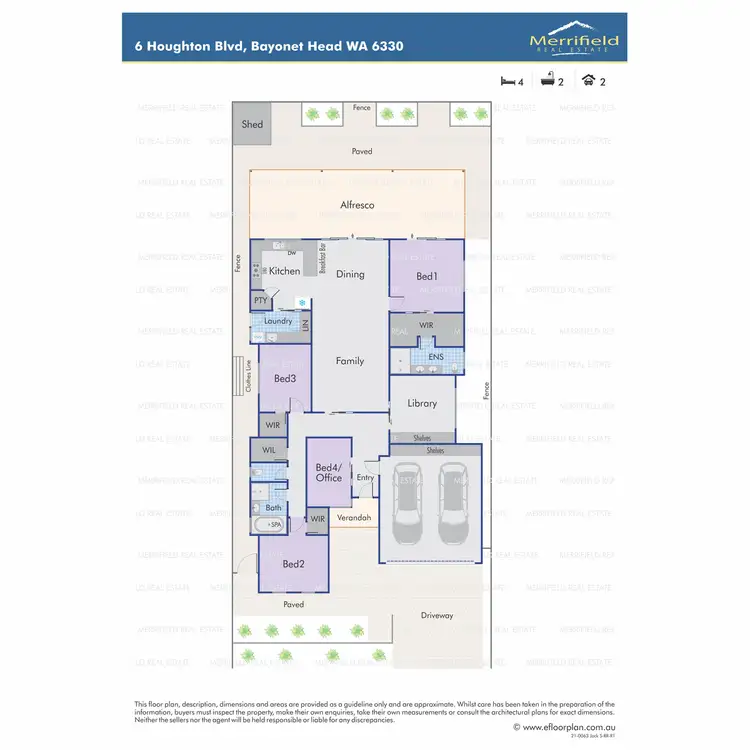 Floorplan of Homely house listing, 6 Houghton Boulevard, Bayonet Head WA 6330