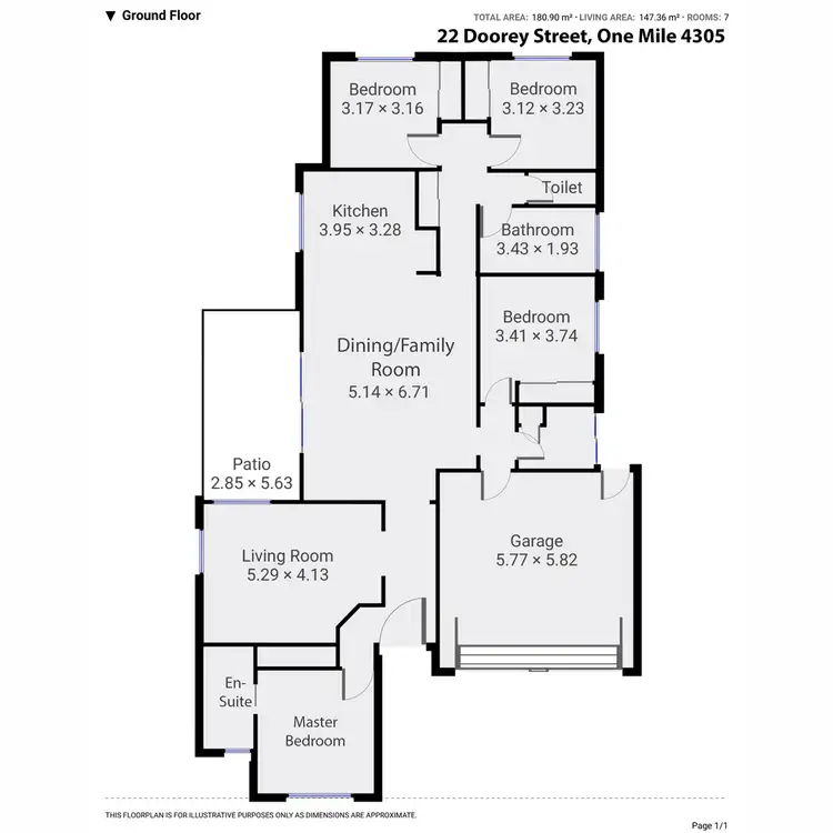 Floorplan of Homely house listing, 22 Doorey Street, One Mile QLD 4305