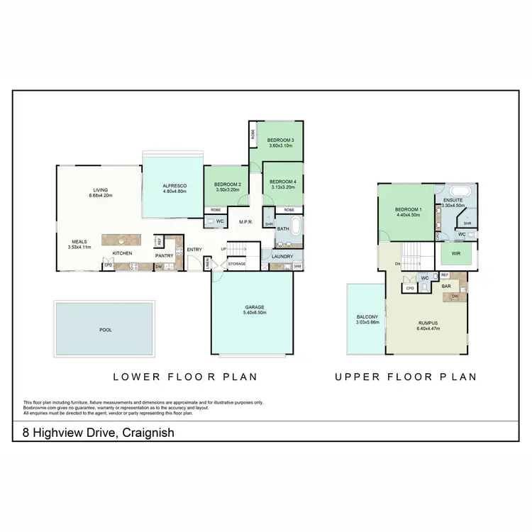 Floorplan of Homely house listing, 8 Highview Drive, Craignish QLD 4655