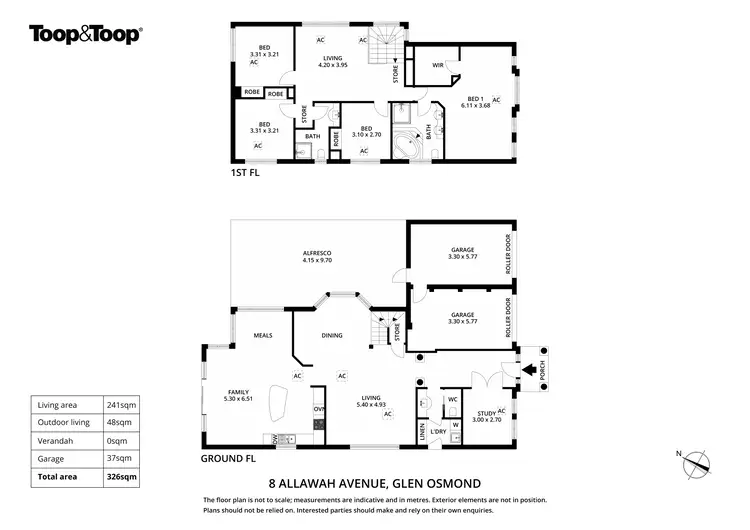 Floorplan of Homely house listing, 8 Allawah Avenue, Glen Osmond SA 5064