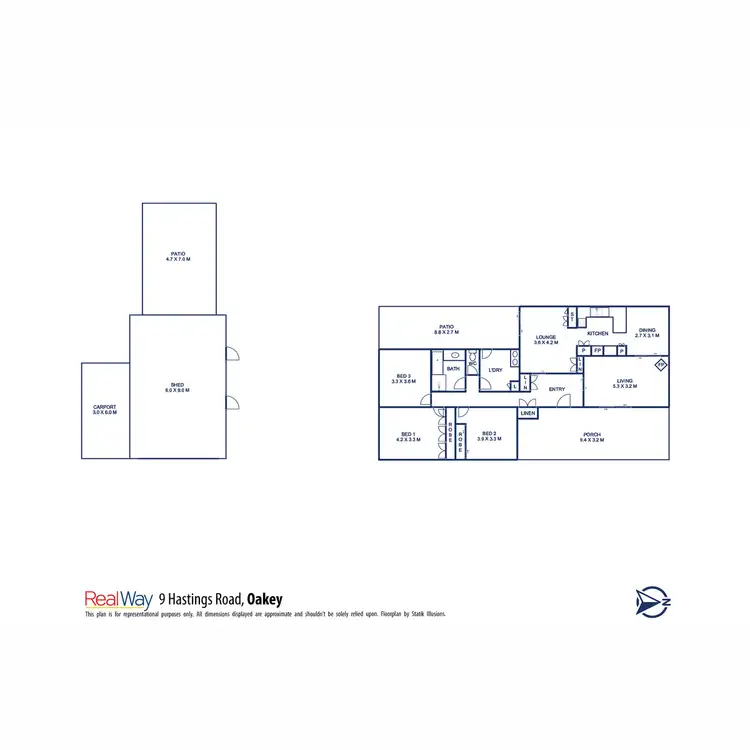Floorplan of Homely house listing, 9 Hastings Road, Oakey QLD 4401