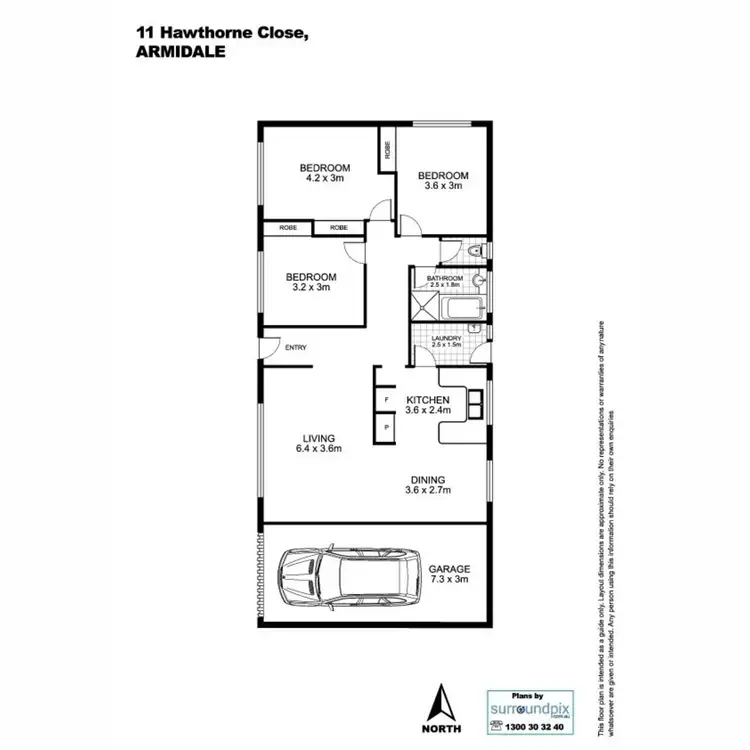 Floorplan of Homely house listing, 11 Hawthorne Close, Armidale NSW 2350