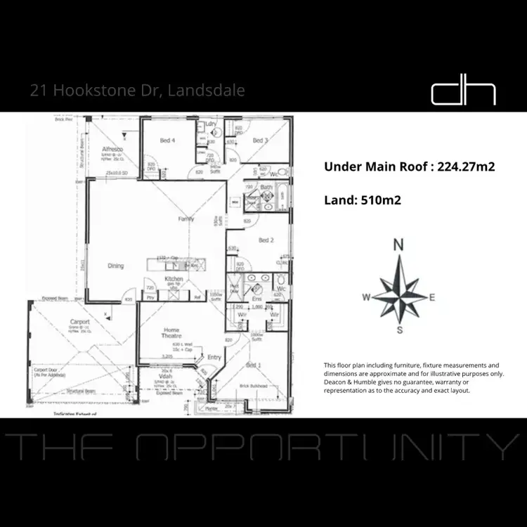 Floorplan of Homely house listing, 21 Hookstone Drive, Landsdale WA 6065