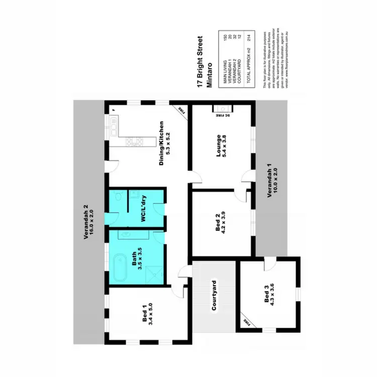 Floorplan of Homely house listing, 17 Bright Street, Mintaro SA 5415