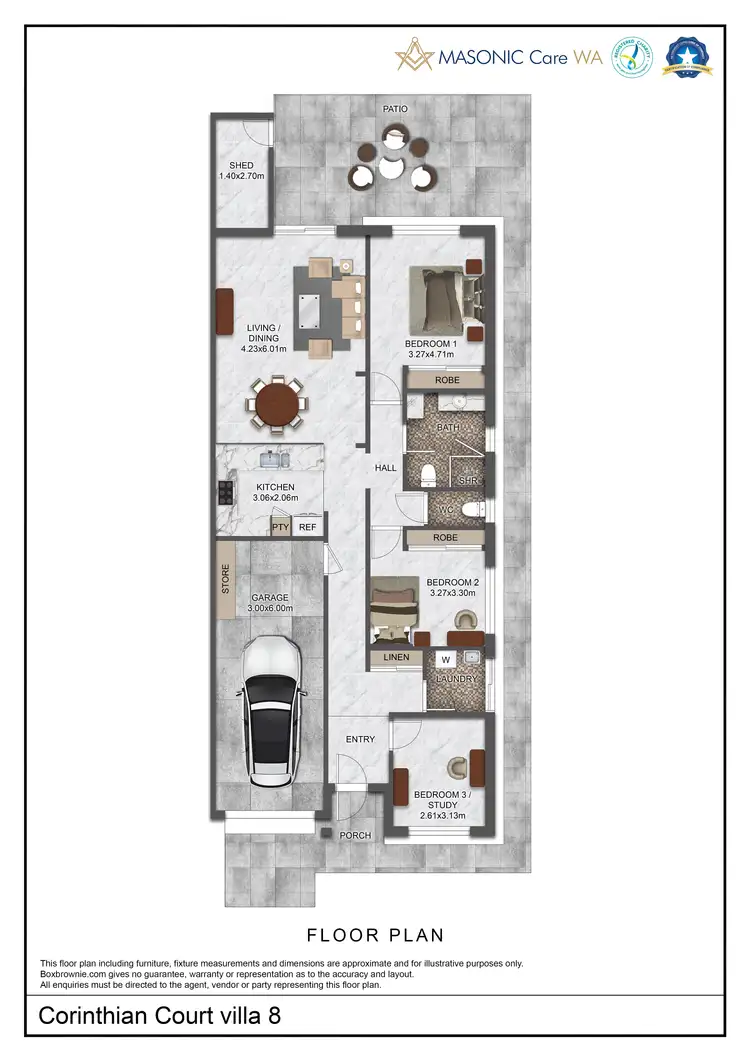 Floorplan of Homely villa listing, Unit 8/3A Moolanda Boulevard, Kingsley WA 6026