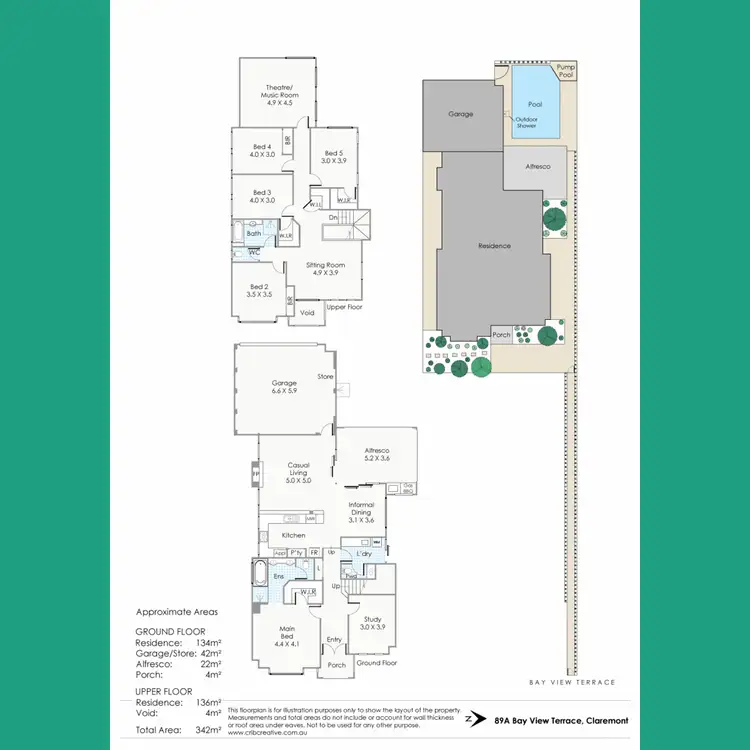 Floorplan of Homely house listing, 89a Bay View Terrace, Claremont WA 6010