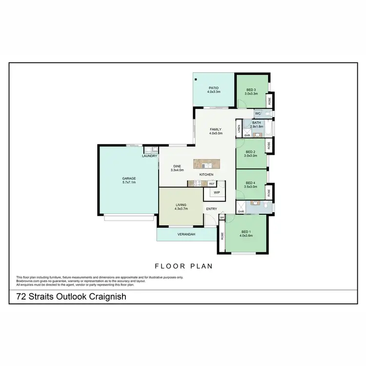Floorplan of Homely house listing, 72 Straits Outlook, Craignish QLD 4655