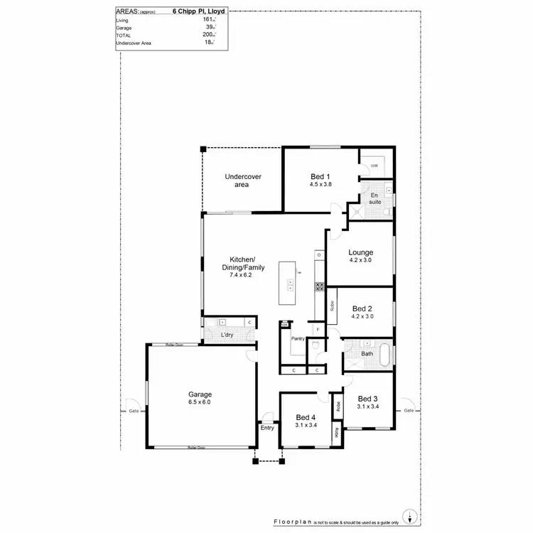 Floorplan of Homely house listing, 6 Chipp Place, Lloyd NSW 2650