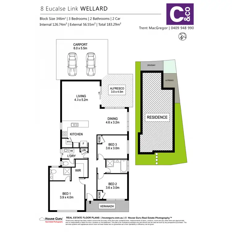 Floorplan of Homely house listing, 8 Euclase Link, Wellard WA 6170