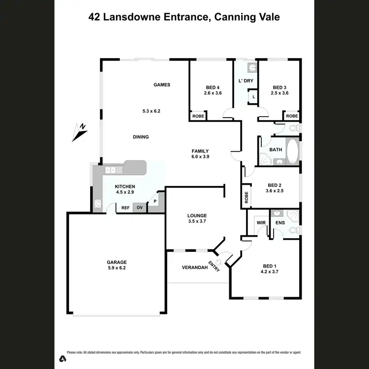 Floorplan of Homely house listing, 42 Lansdowne Entrance, Canning Vale WA 6155