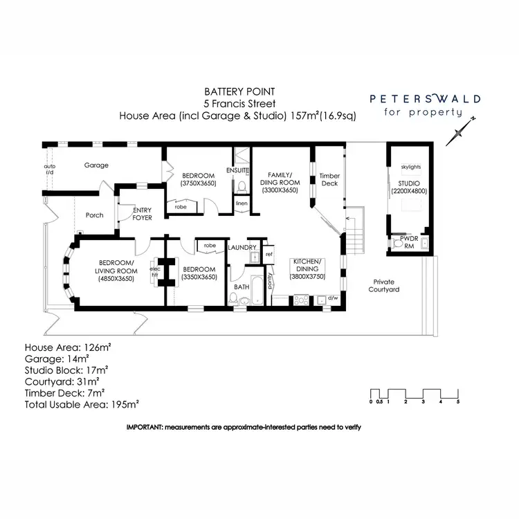 Floorplan of Homely house listing, 5 Francis Street, Battery Point TAS 7004