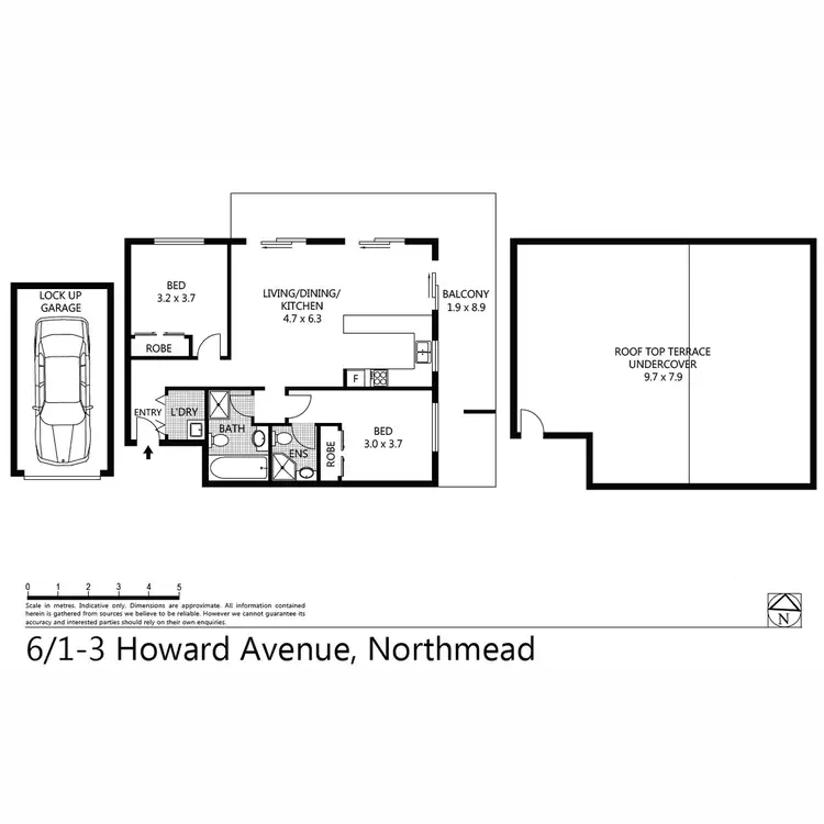 Floorplan of Homely apartment listing, 6/1-3 Howard Avenue, Northmead NSW 2152