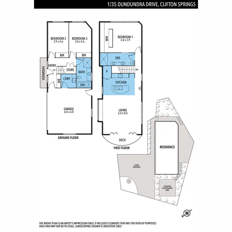Floorplan of Homely house listing, 1/35 Dundundra Drive, Clifton Springs VIC 3222