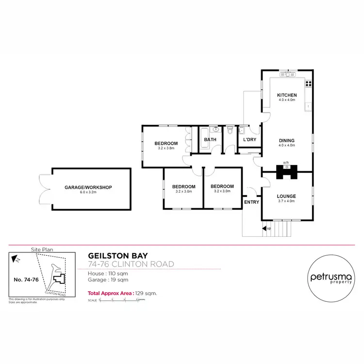 Floorplan of Homely house listing, 74 - 76 Clinton Road, Geilston Bay TAS 7015