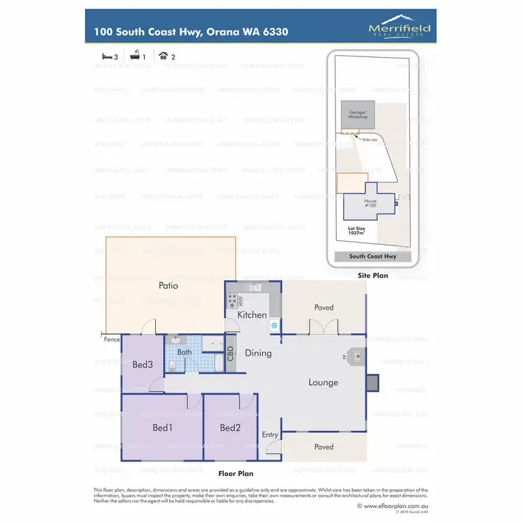 Floorplan of Homely house listing, 100 South Coast Highway, Orana WA 6330