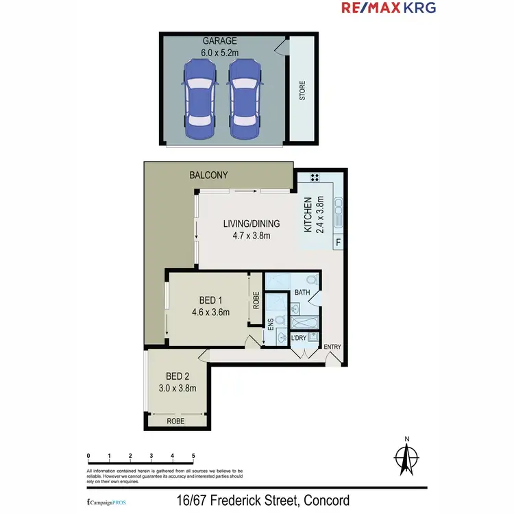 Floorplan of Homely apartment listing, 16/67 Frederick Street, Concord NSW 2137