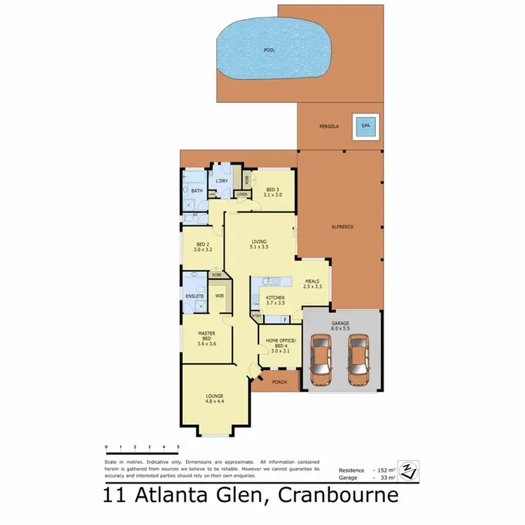 Floorplan of Homely house listing, 11 Atlanta Glen, Cranbourne VIC 3977