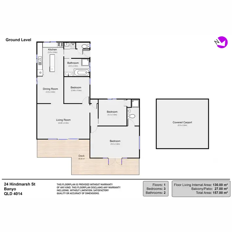 Floorplan of Homely house listing, 24 Hindmarsh Street, Banyo QLD 4014
