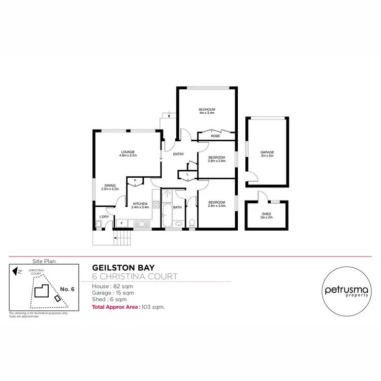 Floorplan of Homely house listing, 6 Christina Court, Geilston Bay TAS 7015