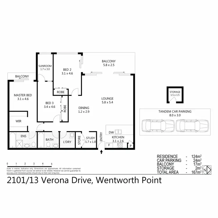 Floorplan of Homely apartment listing, 2101/13 Verona Drive, Wentworth Point NSW 2127