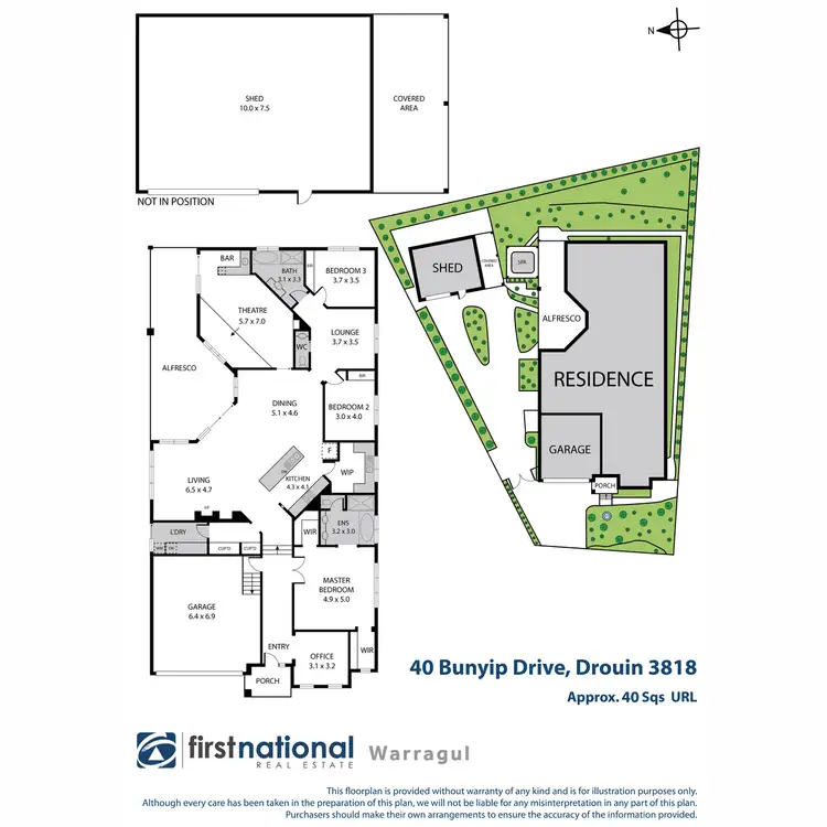 Floorplan of Homely house listing, 40 Bunyip Drive, Drouin VIC 3818