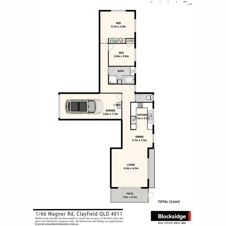 Floorplan of Homely apartment listing, 1/66 Wagner Road, Clayfield QLD 4011