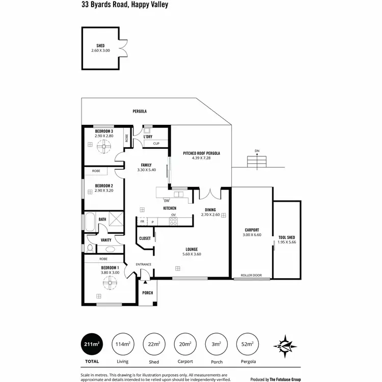 Floorplan of Homely house listing, 33 Byards Road, Happy Valley SA 5159