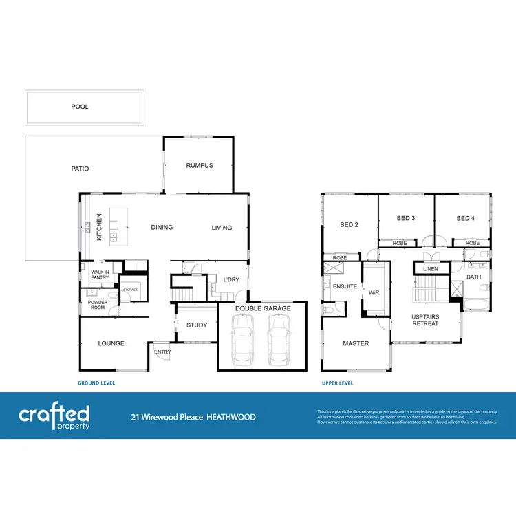 Floorplan of Homely house listing, 21 Wirewood Place, Heathwood QLD 4110