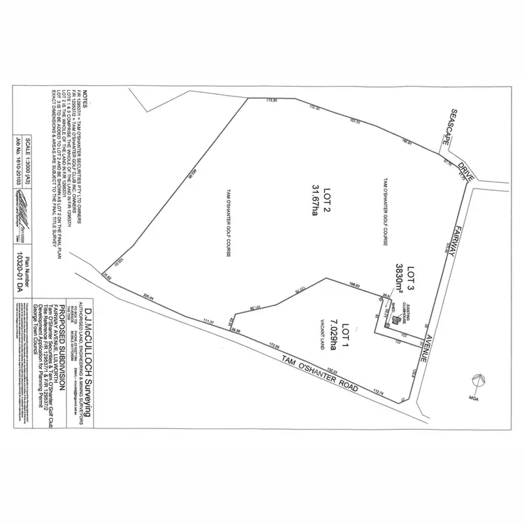Floorplan of Homely land listing, Fairway Avenue, Lulworth TAS 7252