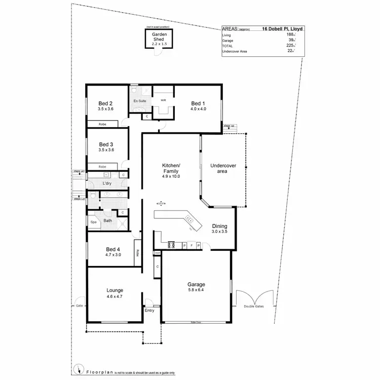Floorplan of Homely house listing, 16 Dobell Place, Lloyd NSW 2650