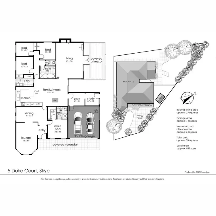 Floorplan of Homely house listing, 5 Duke Court, Skye VIC 3977