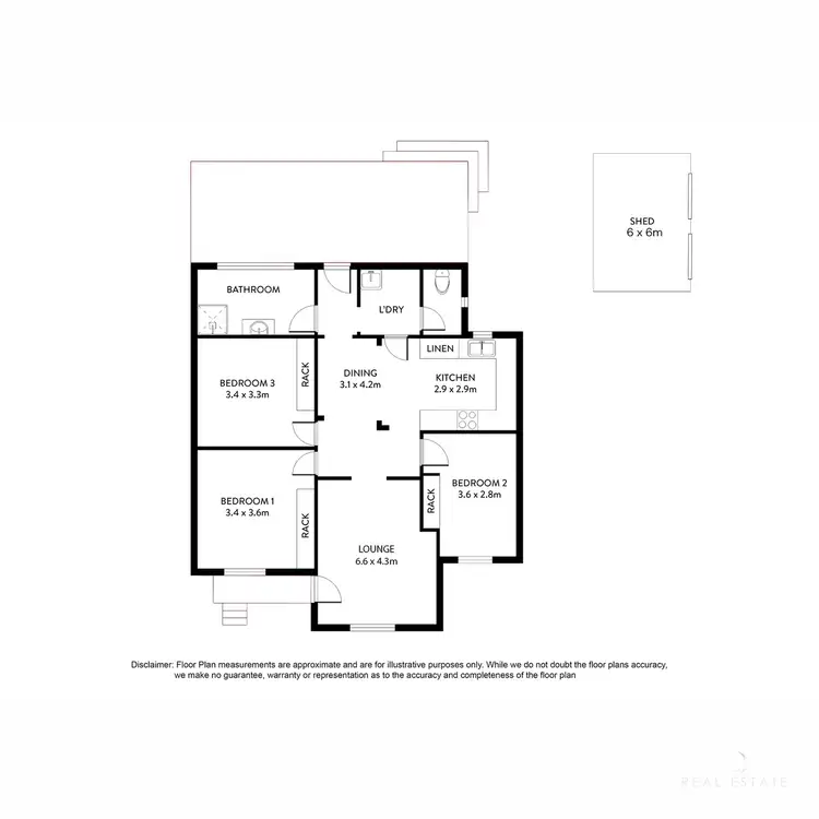Floorplan of Homely semi-detached listing, 7 Fidler Street, Mount Gambier SA 5290
