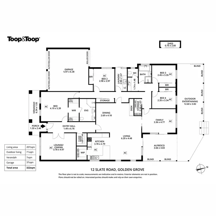 Floorplan of Homely house listing, 12 Slate Road, Golden Grove SA 5125