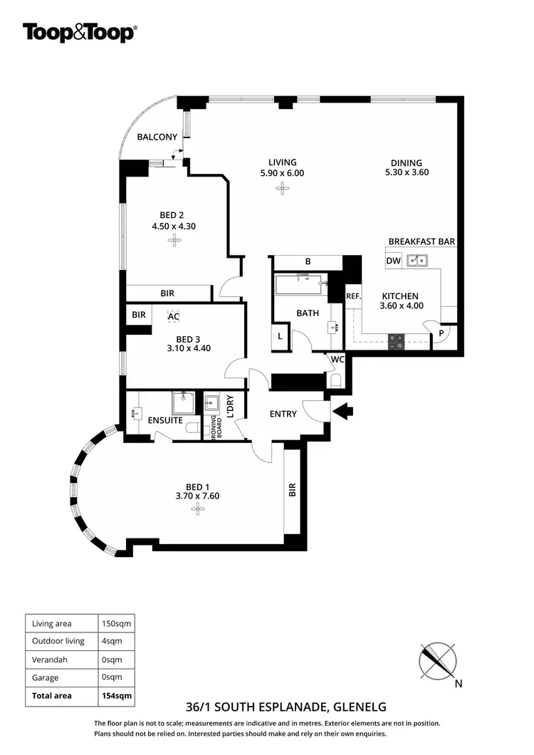 Floorplan of Homely apartment listing, 36/1 South Esplanade, Glenelg SA 5045