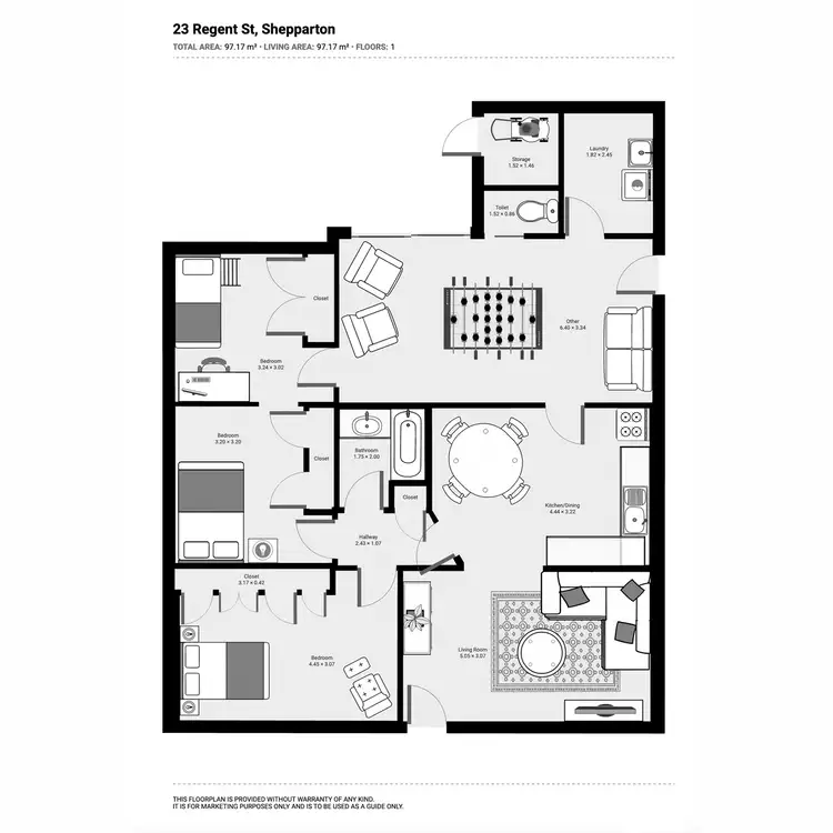 Floorplan of Homely house listing, 23 Regent Street, Shepparton VIC 3630