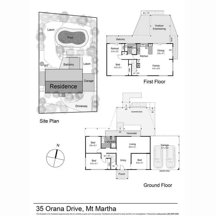 Floorplan of Homely house listing, 35 Orana Drive, Mount Martha VIC 3934