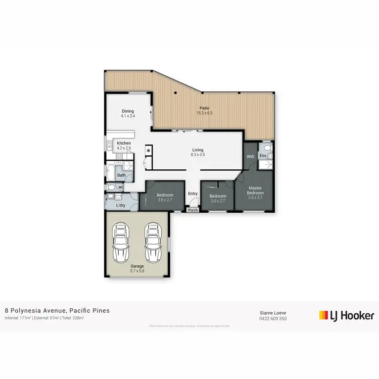 Floorplan of Homely house listing, 8 Polynesia Avenue, Pacific Pines QLD 4211