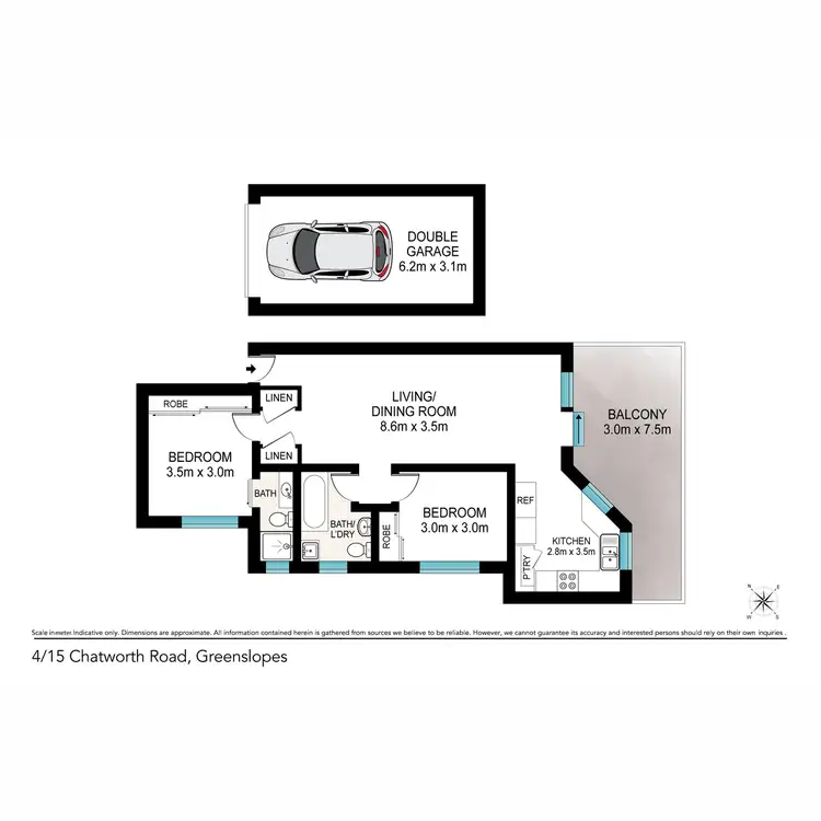 Floorplan of Homely apartment listing, 4/15 Chatsworth Road, Greenslopes QLD 4120