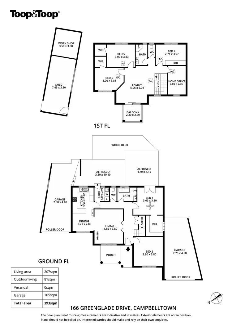 Floorplan of Homely house listing, 166 Greenglade Drive, Campbelltown SA 5074