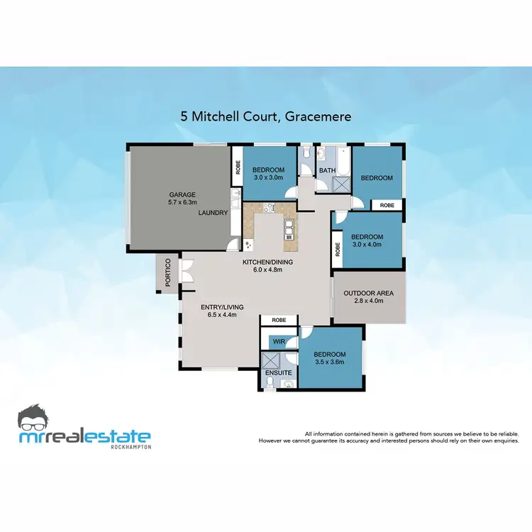 Floorplan of Homely house listing, 5 Mitchell Court, Gracemere QLD 4702