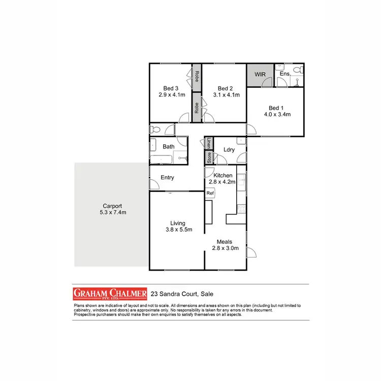 Floorplan of Homely house listing, 23 Sandra Court, Sale VIC 3850