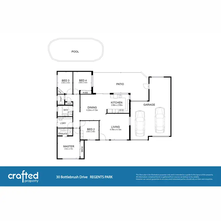 Floorplan of Homely house listing, 30 Bottlebrush Drive, Regents Park QLD 4118