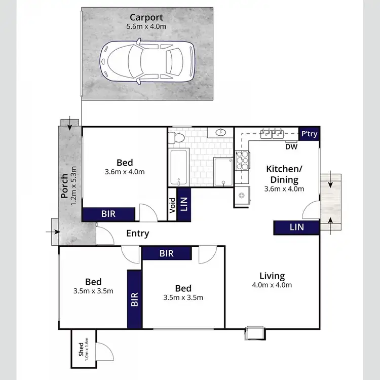 Floorplan of Homely house listing, 13 Lancaster Avenue, Newcomb VIC 3219