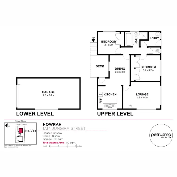 Floorplan of Homely house listing, 1/34 Jungira Street, Howrah TAS 7018