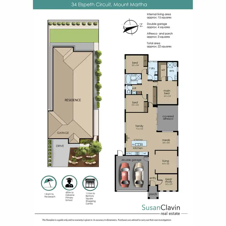 Floorplan of Homely house listing, 34 Elspeth Circuit, Mount Martha VIC 3934
