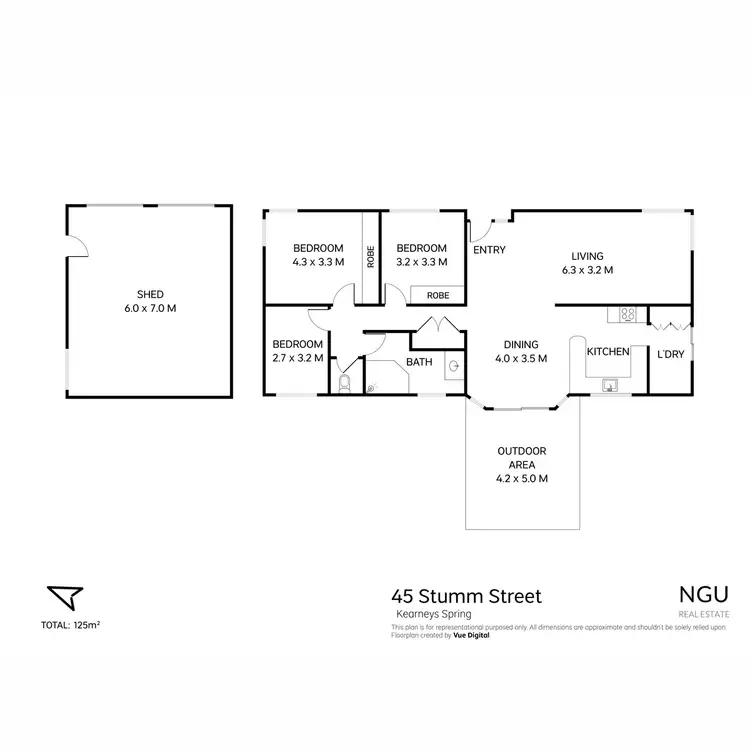Floorplan of Homely house listing, 45 Stumm Street, Kearneys Spring QLD 4350