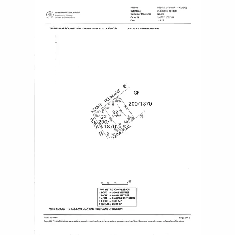 Floorplan of Homely land listing, LOT 92 Commercial Street, Burra SA 5417