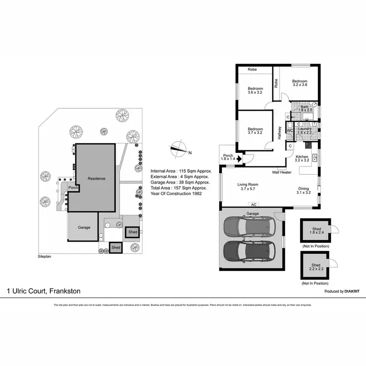 Floorplan of Homely house listing, 1 Ulric Court, Frankston VIC 3199