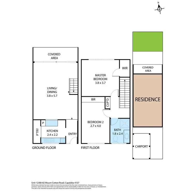 Floorplan of Homely unit listing, 12/80-82 Mount Cotton Road, Capalaba QLD 4157