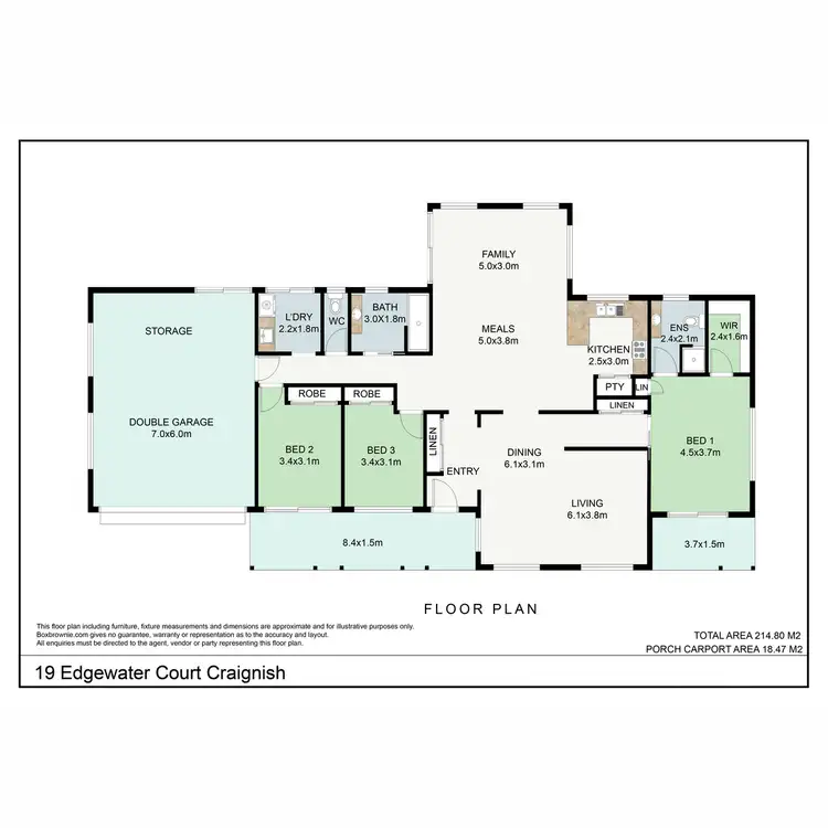Floorplan of Homely house listing, 19 Edgewater Court, Craignish QLD 4655